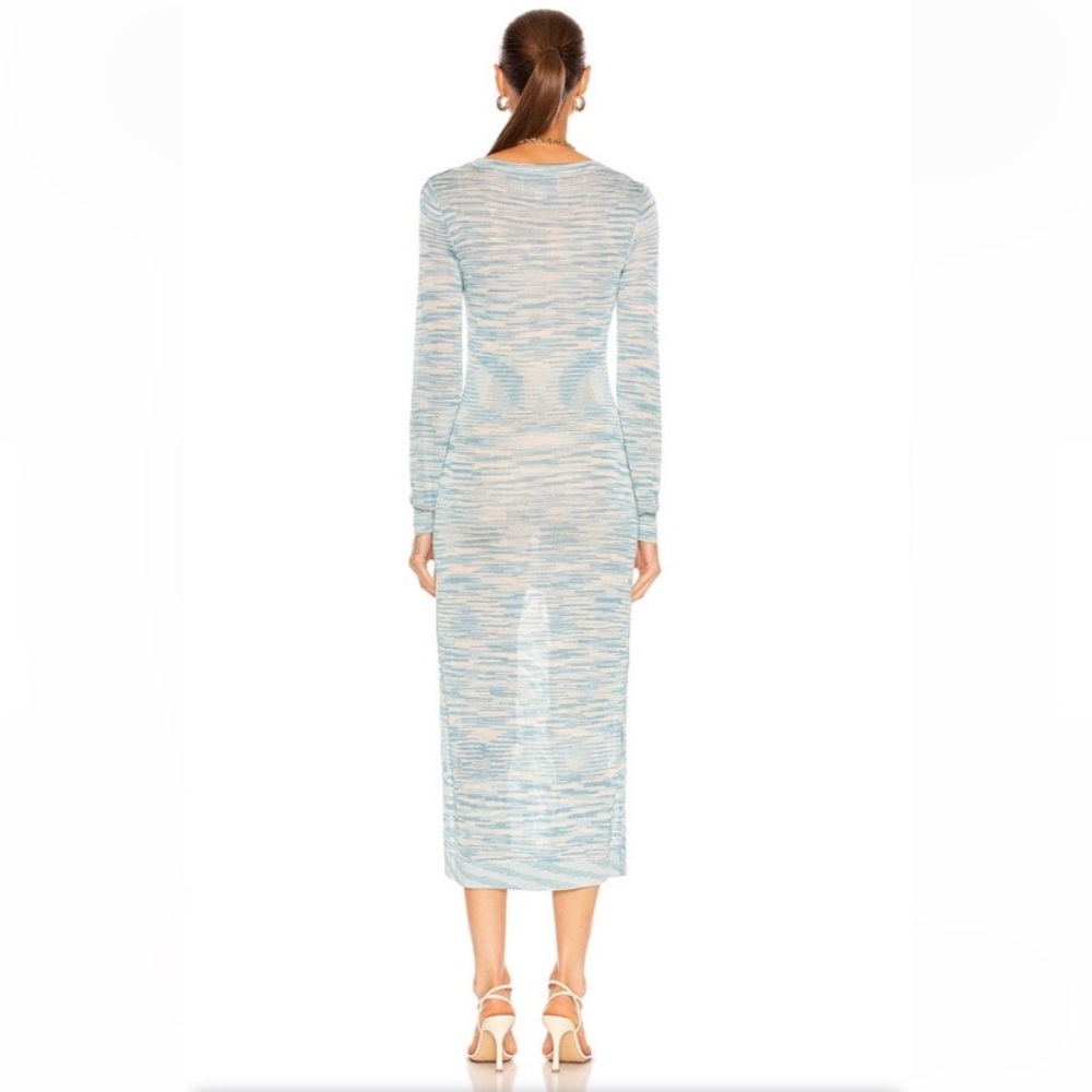 NWT Alexis Katica Dress Soft Blue Space Dyed Knit MIDI Dress w Slip - Picture 4 of 11